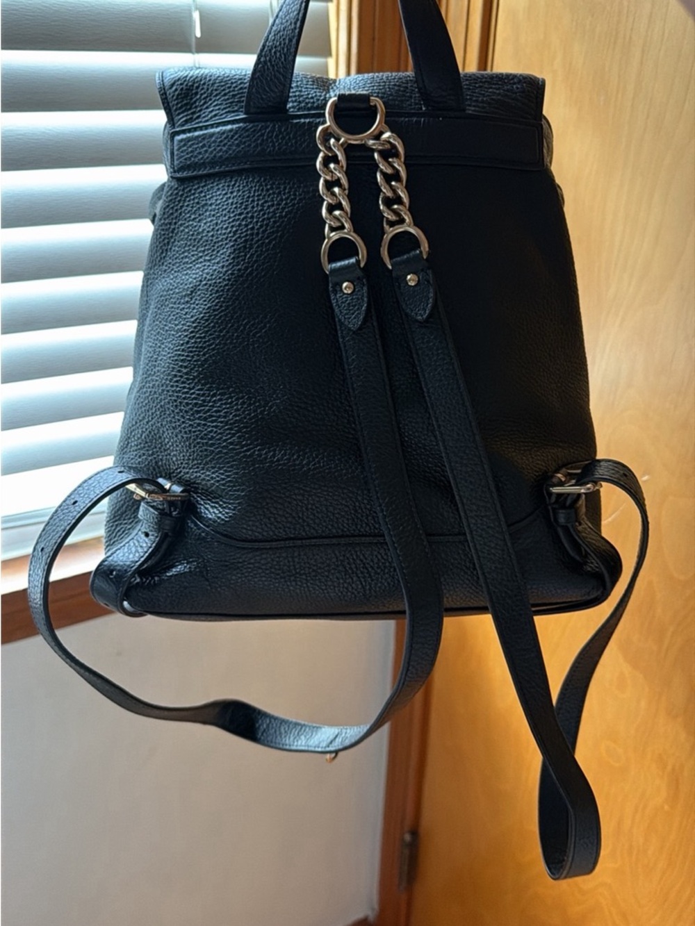 Coach Black Pebbled Leather Backpack with Matching Wallet - Picture 4 of 4